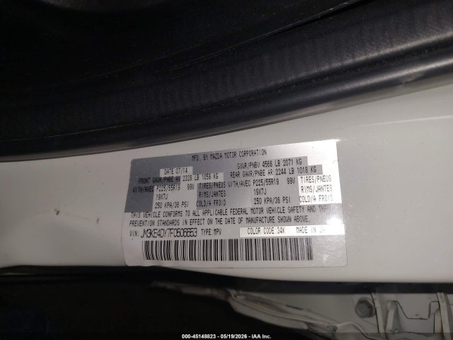 Aukcja sprzedaży 2015 Mazda Cx-5 Grand Touring, vin: JM3KE4DY7F0506653, numer aukcji: 45148823