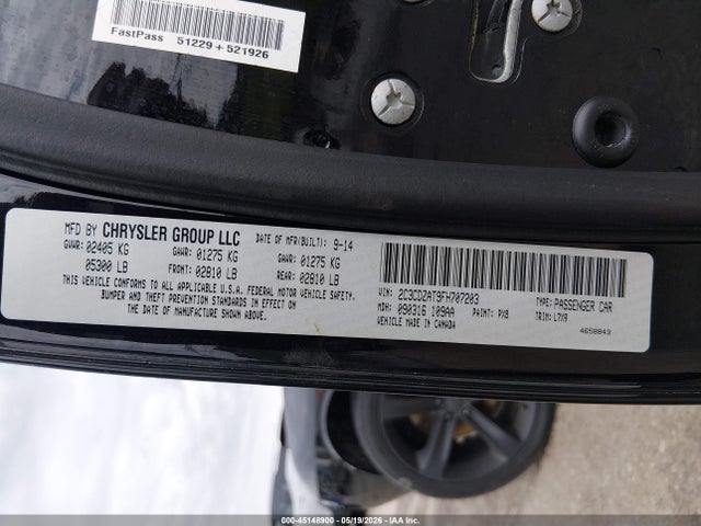 2015 Dodge Challenger R/t მანქანა იყიდება აუქციონზე, vin: 2C3CDZAT9FH707203, აუქციონის ნომერი: 45148900