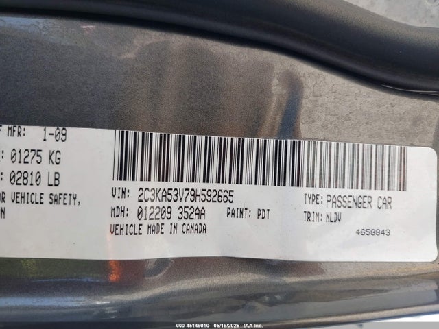 Aukcja sprzedaży 2009 Chrysler 300 Touring/signature Series/executive Series, vin: 2C3KA53V79H592665, numer aukcji: 45149010