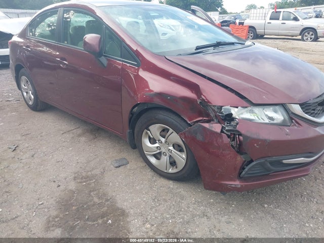2013 Honda Civic Lx მანქანა იყიდება აუქციონზე, vin: 2HGFB2F57DH543738, აუქციონის ნომერი: 45149182