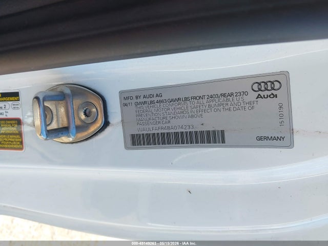 Aukcja sprzedaży 2011 Audi A5 2.0t Premium, vin: WAULFAFR4BA074233, numer aukcji: 45149263