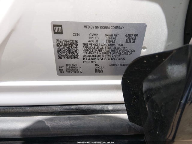 Продаж на аукціоні авто 2024 Buick Encore Gx Sport Touring Fwd, vin: KL4AMDSL6RB208466, номер лоту: 45149333