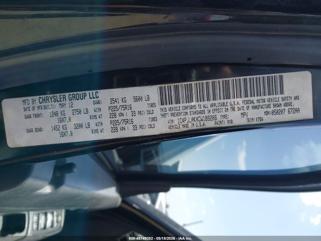 Aukcja sprzedaży 2012 Jeep Liberty Sport, vin: 1C4PJLAKXCW189206, numer aukcji: 45149382