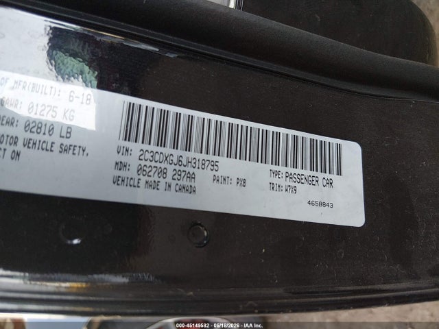 Продажа на аукционе авто 2018 Dodge Charger R/t Scat Pack Rwd, vin: 2C3CDXGJ6JH318795, номер лота: 45149582
