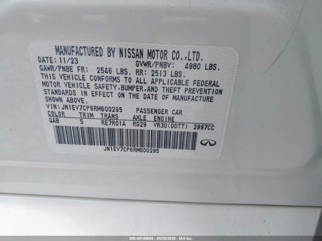 Infiniti Q50 Sensory 2024 JN1EV7CP6RM600295 Image 9