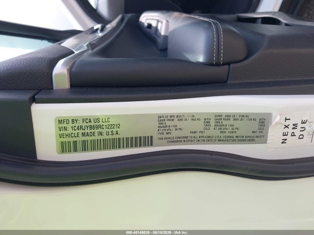 Aukcja sprzedaży 2024 Jeep Grand Cherokee 4xe, vin: 1C4RJYB69RC122212, numer aukcji: 45149828