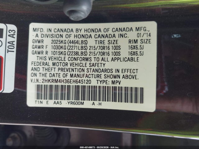 Honda CR-V LX 2014 2HKRM4H36EH645120 Image 9