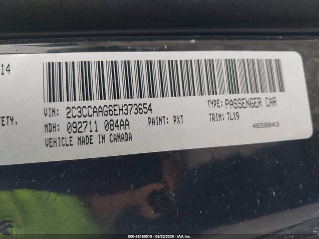 2014 Chrysler 300 მანქანა იყიდება აუქციონზე, vin: 2C3CCAAG6EH373654, აუქციონის ნომერი: 45150019