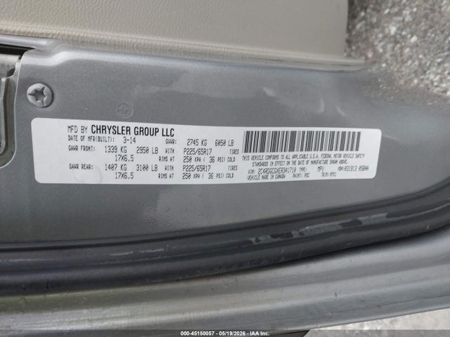 Dodge Grand Caravan Sxt 2014 2C4RDGCGXER341710 Image 9