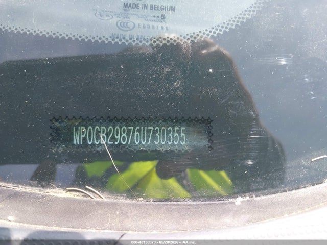 Aukcja sprzedaży 2006 Porsche Boxster S, vin: WP0CB29876U730355, numer aukcji: 45150073