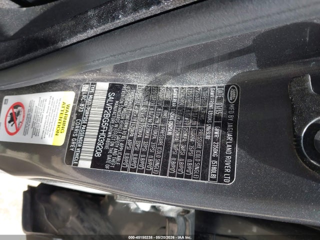 SALVP2BG5FH039208 Land Rover Range Rover Evoque Pure