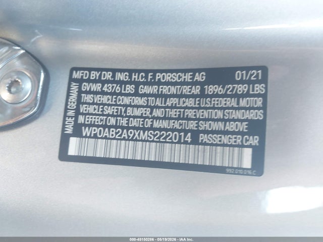 Porsche 911 Carrera 4s/carrera S 2021 WP0AB2A9XMS222014 Image 9