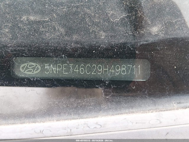 Продаж на аукціоні авто 2009 Hyundai Sonata Gls, vin: 5NPET46C29H498711, номер лоту: 45150315