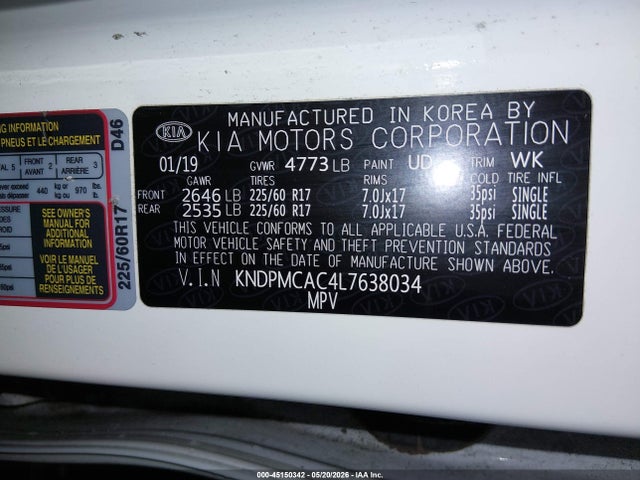 KIA Sportage Lx 2020 KNDPMCAC4L7638034 Image 9