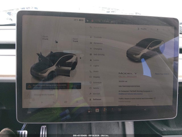 Aukcja sprzedaży 2024 Tesla Model Y Performance Dual Motor All-wheel Drive, vin: 7SAYGDEFXRF157555, numer aukcji: 45150486