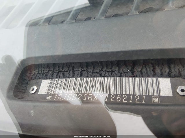 Aukcja sprzedaży 2000 Gmc Savana Standard, vin: 1GJGG25RXY1262121, numer aukcji: 45150496