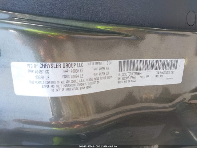 Aukcja sprzedaży 2015 Fiat 500 Sport, vin: 3C3CFFBR1FT545604, numer aukcji: 45150543