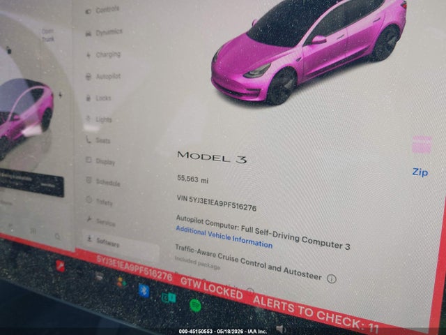 Aukcja sprzedaży 2023 Tesla Model 3 Rear-wheel Drive, vin: 5YJ3E1EA9PF516276, numer aukcji: 45150553