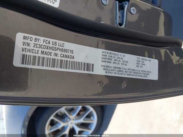 Dodge CHARGER GT 2023 2C3CDXHG5PH699776 Image 9