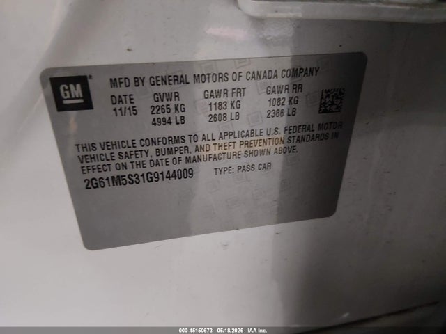 2G61M5S31G9144009 Cadillac Xts Luxury Collection