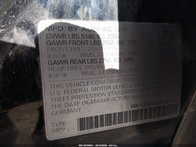 WA1UFAFLXEA120455 Audi Allroad 2.0t Premium