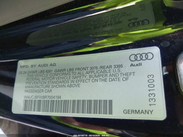 Audi E-tron Gt Premium Plus Quattro 2024 WAUCJBFW9R7004194 Image 9