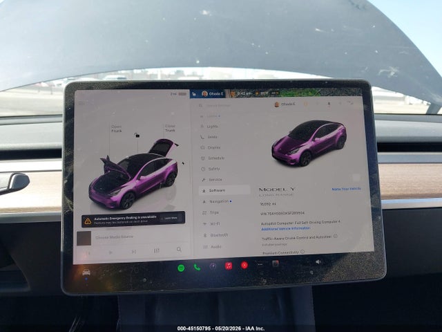 Продаж на аукціоні авто 2025 Tesla Model Y Long Range Dual Motor Rear-wheel Drive, vin: 7SAYGDEDXSF269504, номер лоту: 45150795