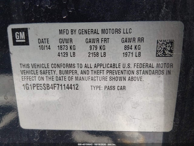 Chevrolet Cruze 2lt Auto 2015 1G1PE5SB4F7114412 Image 9