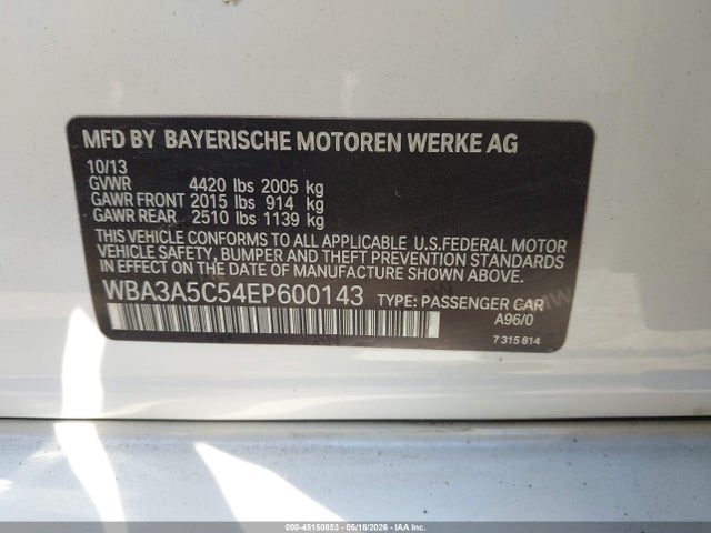 Продаж на аукціоні авто 2014 Bmw 328i, vin: WBA3A5C54EP600143, номер лоту: 45150853