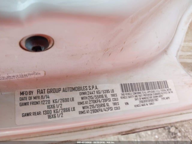 45150909 :رقم المزاد ، ZFBERFBT0F6957887 vin ، 2015 Ram Promaster City Tradesman Slt مزاد بيع