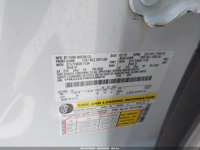 Ford Expedition Limited 2019 1FMJU2AT4KEA36014 Image 9