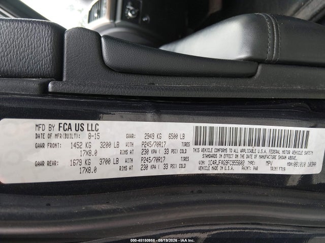 Jeep Grand Cherokee Laredo 2015 1C4RJFAG9FC955602 Image 9