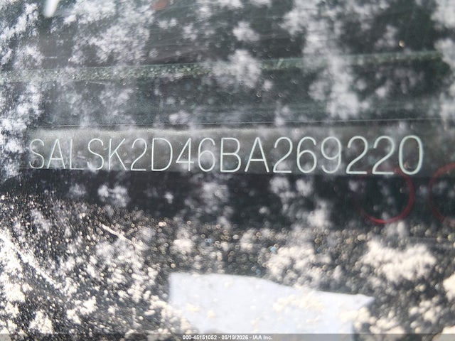 2011 Land Rover Range Rover Sport Hse მანქანა იყიდება აუქციონზე, vin: SALSK2D46BA269220, აუქციონის ნომერი: 45151052