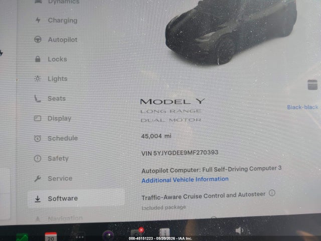 5YJYGDEE9MF270393 Tesla Model Y Long Range Dual Motor All-wheel Drive