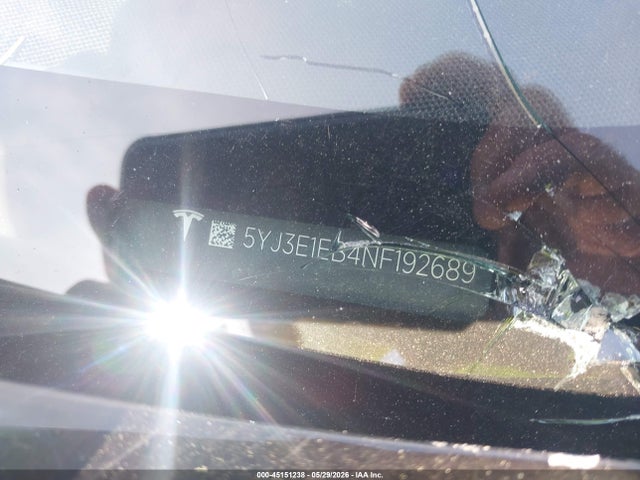 Aukcja sprzedaży 2022 Tesla Model 3 Long Range Dual Motor All-wheel Drive, vin: 5YJ3E1EB4NF192689, numer aukcji: 45151238