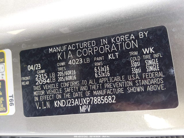 KIA SOUL LX 2023 KNDJ23AUXP7885682 Image 9
