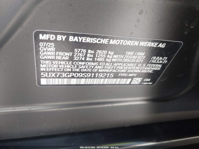 5UX73GP09S9119215 BMW X3 M50 Xdrive