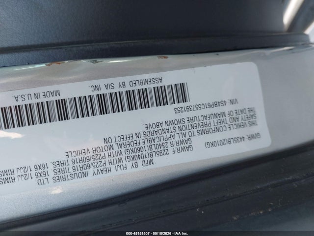 Aukcja sprzedaży 2005 Subaru Outback 2.5i, vin: 4S4BP61C557391253, numer aukcji: 45151507