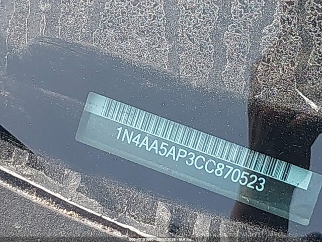 45151660 :رقم المزاد ، 1N4AA5AP3CC870523 vin ، 2012 Nissan Maxima 3.5 Sv مزاد بيع