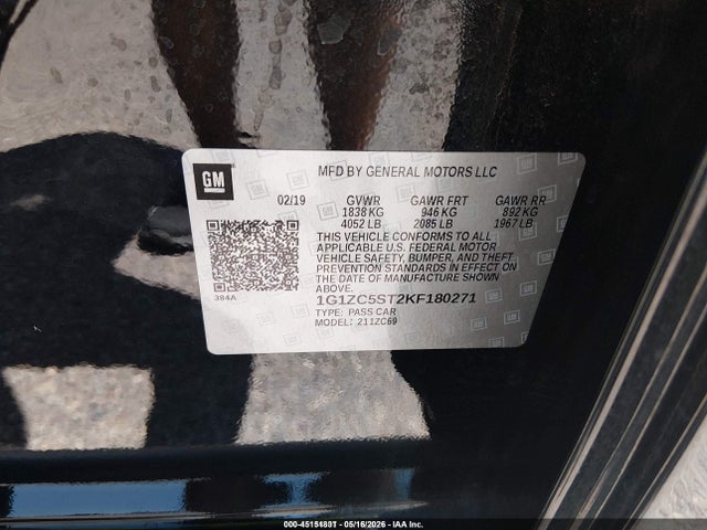 Chevrolet Malibu 1fl 2019 1G1ZC5ST2KF180271 Image 9