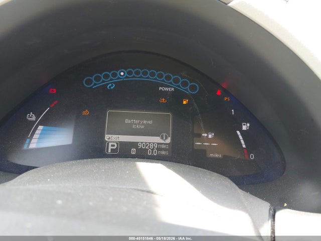 45151846 :رقم المزاد ، JN1AZ0CPXCT021091 vin ، 2012 Nissan Leaf Sl مزاد بيع