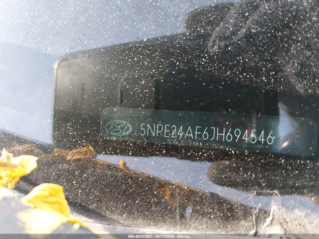 Aukcja sprzedaży 2018 Hyundai Sonata Se, vin: 5NPE24AF6JH694546, numer aukcji: 45151887