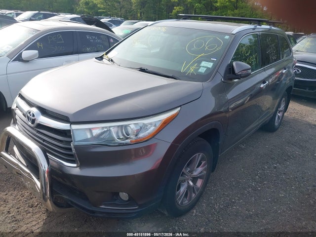 2015 Toyota Highlander Xle V6 მანქანა იყიდება აუქციონზე, vin: 5TDJKRFH9FS166118, აუქციონის ნომერი: 45151896