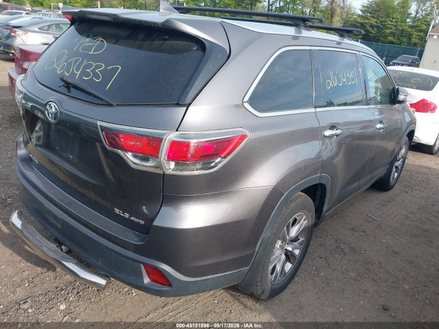 2015 Toyota Highlander Xle V6 მანქანა იყიდება აუქციონზე, vin: 5TDJKRFH9FS166118, აუქციონის ნომერი: 45151896
