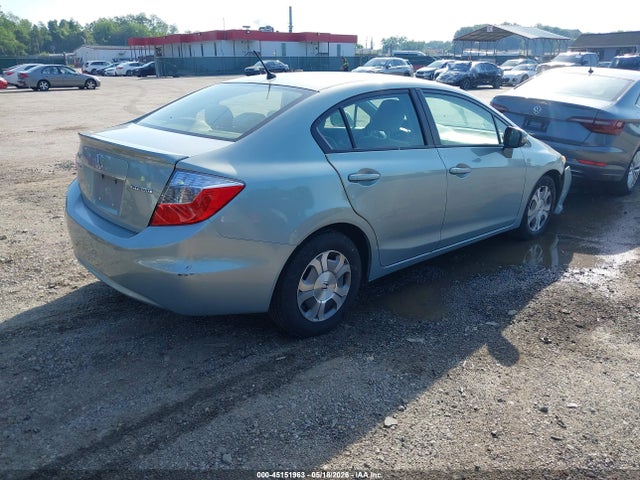 2012 Honda Civic Hybrid მანქანა იყიდება აუქციონზე, vin: JHMFB4F24CS011420, აუქციონის ნომერი: 45151963