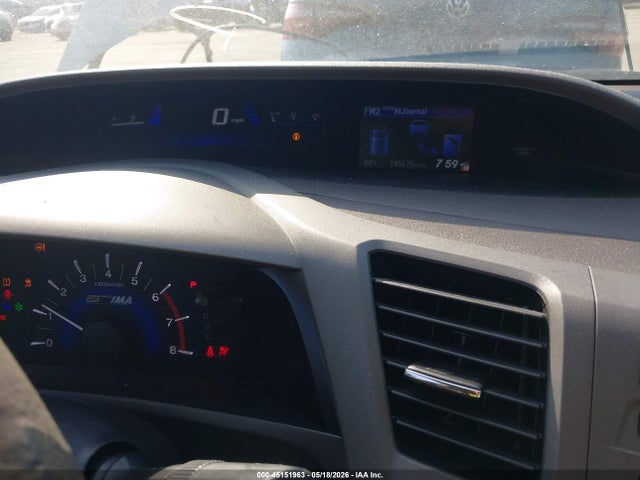 2012 Honda Civic Hybrid მანქანა იყიდება აუქციონზე, vin: JHMFB4F24CS011420, აუქციონის ნომერი: 45151963
