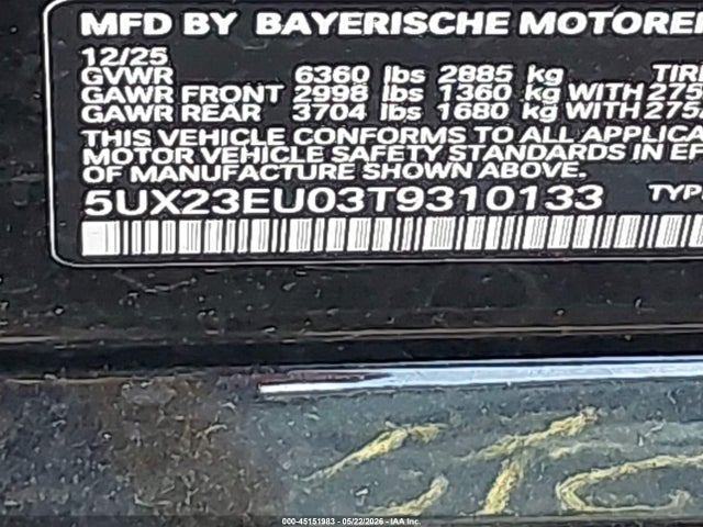 5UX23EU03T9310133 BMW X5 Xdrive40i