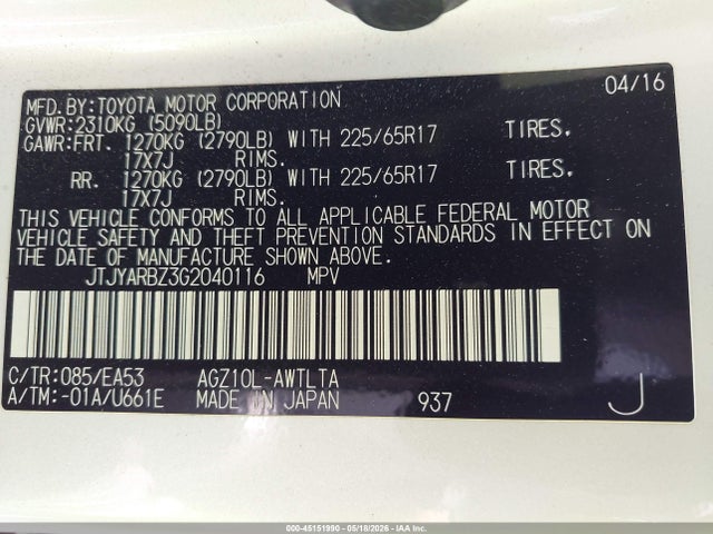 Lexus NX 200T 2016 JTJYARBZ3G2040116 Image 9