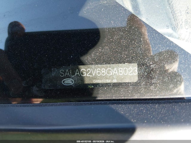 Aukcja sprzedaży 2016 Land Rover Lr4, vin: SALAG2V68GA802303, numer aukcji: 45152108