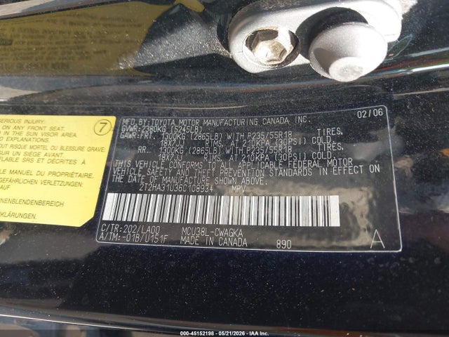 Продаж на аукціоні авто 2006 Lexus Rx 330, vin: 2T2HA31U36C108934, номер лоту: 45152198